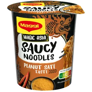 MAGGI Greitai paruošiami makaronai su žemės riešutų skonio padažu Peanut Sate, 75g
