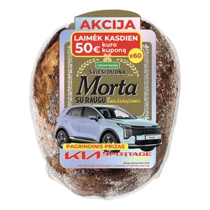 Šviesi duona Morta su raugu ir saulėgrąžomis, 500 g