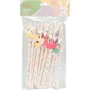 Popieriniai šiaudeliai su triušiais, 20 vnt