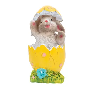 Velykinė dekoracija triušis kiaušinyje, 50X45X97 mm