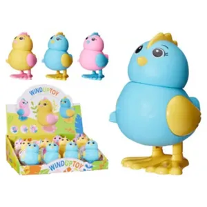 Vėlykinis žaislas prisukamas paukštis 95 mm