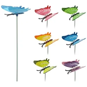 Sodo dekoracija ant pagaliuko Drugelis