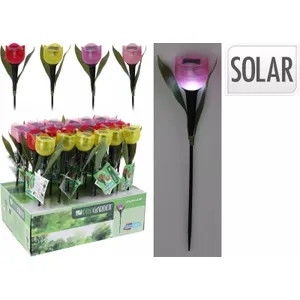 Saulės energija įkraunama sodo lemputė Tulpė