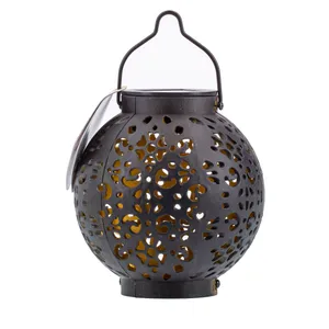 Saulės energija įkraunamas sodo žibintas, juodas