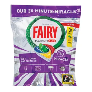 Automatinių indaplovių kapsulės FAIRY Platinum+ Lemon Miracle, 31vnt