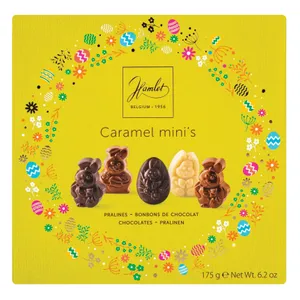 Saldainių dėžutė HAMLET CARAMEL MINI'S EASTER 175 g