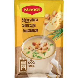 Tirpi sūrio sriuba MAGGI 5 MINUTES su skrebučiais, 19 g