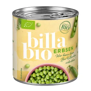 Žalieji žirneliai BILLA BIO, 420 ml