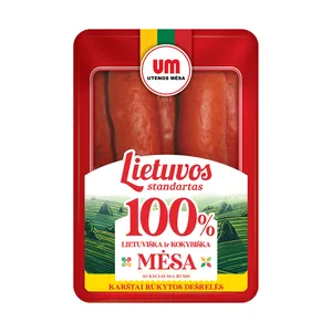 Karštai rūkytos dešrelės Lietuvos Standartas, 400 g Pirma rūšis