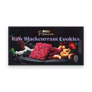 Juodųjų serbentų Raw sausainiai BILLA PREMIUM, 80 g