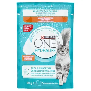 Pašaro papildas suaugusioms katėms vištienos skonio PURINA ONE HYDRALIFE, 50 g