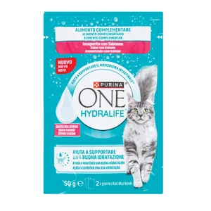 Pašaro papildas suaugusioms katėms lašišų skonio ONE HYDRALIFE, 50 g