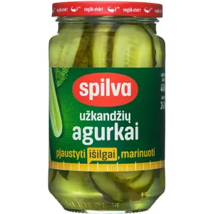Marinuoti agurkai pjaustyti išilgai SPILVA 460/240 g