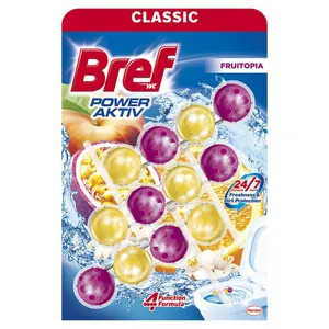 WC valiklis- gaiviklis Bref Power Aktiv Fruitopia 3x50g