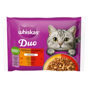 Visavertis šlapias ėdalas suaugusioms katėms Whiskas Pouch Tasty Duo Classic 85g
