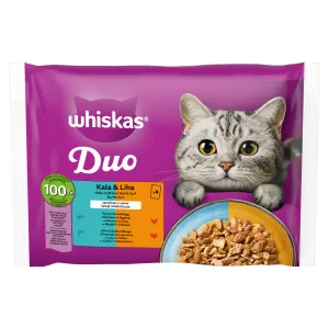 Visavertis šlapias ėdalas suaugusioms katėms Whiskas Pouch Tasty Duo su žuvimi ir mėsa 85g