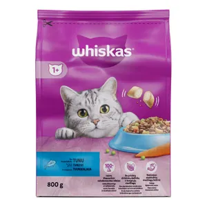Visavertis sausas ėdalas suaugusioms katėms Whiskas Adult su tunu 800g