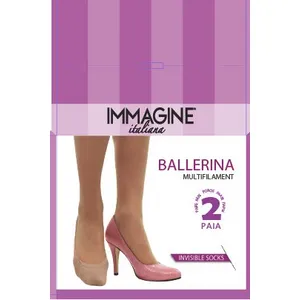 Pėdutės IMMAGINE Ballerina Multifilament – Nero, 35–38, 2 poros