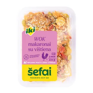 Wok makaronai su vištiena IKI ŠEFAI, 220 g