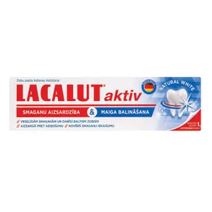 Dantų pasta LACALUT aktiv dantenų apsauga ir švelnus dantų balinimas, 75 ml