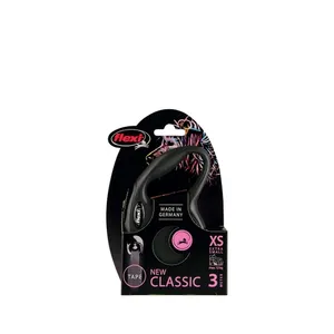 Pavadėlis šuniui FLEXI New Classic XS juostinis, 3m, juodas 