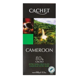 Juodas šokoladas CACHET CAMEROON (80%), 100 g