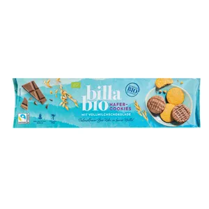 Avižiniai sausainiai su šokoladu BILLA BIO, 200 g
