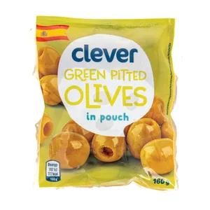 Žaliosios alyvuogės be kauliukų CLEVER MANZANILLA, 160 g