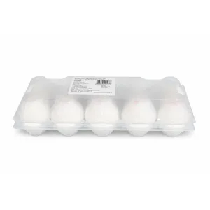 Balti ant kraiko laikomų vištų kiaušiniai M, 10 vnt