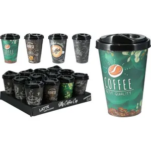 Kavos puodelis su dangteliu, 400 ml