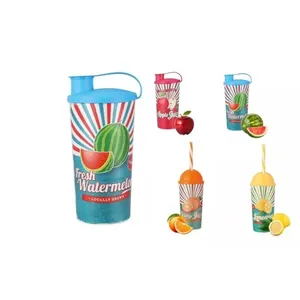 Gertuvė su dangteliu ir šiaudeliu, 470 ml