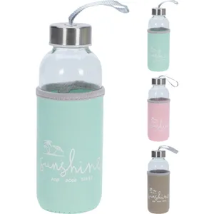 Stiklinė gertuvė su neopreno dėklu, 400 ml