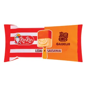Sausainių skonio ledai su sausainių įdaru GAIDELIS ir karamelės skonio glaistu KAR KAR,70ml
