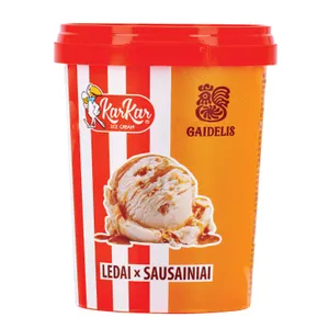 Sausainių skonio ledai su sausainių įdaru GAIDELIS KAR KAR,460ml