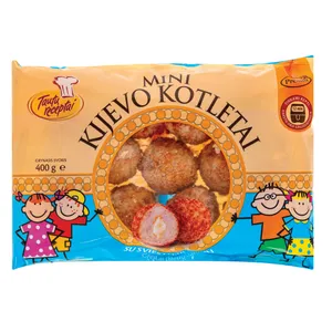 Mini kijevo kotletai su sviestu ir sūriu Tautų receptai 400g