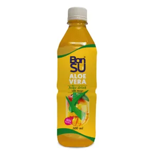Aloe Vera sulčių gėrimas BONSU mangų skonio su minkštimu, (59%), 500ml