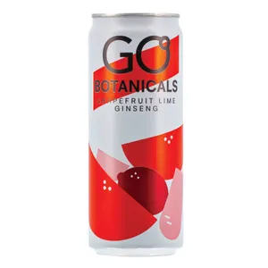Gazuotas gėrimas GO Botanicals Greipfrutų, žaliųjų citrinų ir ženšenio sk. 0,33L