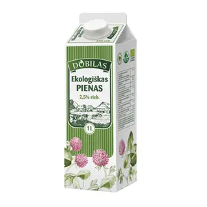 Ekologiškas pienas DOBILAS, 2,5 % rieb., 1 l