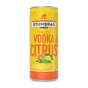 Gazuotas alkoholinis kokteilis STUMBRAS Vodka & Citrus 5% 0,33L