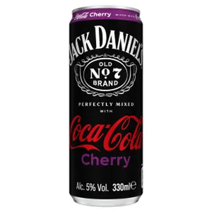 Alkoholinis kokteilis JACK DANIEL'S & COCA-COLA CHERRY 0,33L 5%