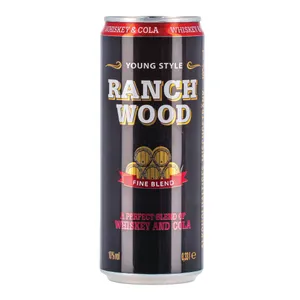 Alkoholinis kokteilis RANCH Wood Whiskey%Cola 10% 0,33L