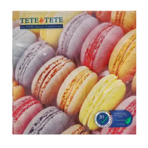 Popierinės servetėlės PAW MACARONS, 33X33 cm, 20 vnt