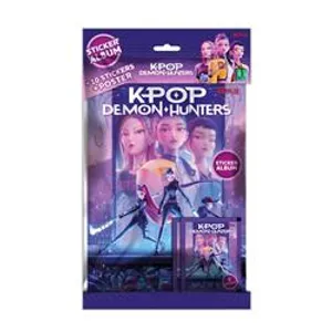 K-POP DEMON HUNTERS lipdukų albumas su lipdukais, 10 vnt., KPALBUM-2026-ENG