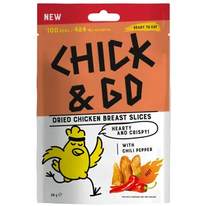 Džiovintos vištienos užkandis CHICK&GO Chilli, 30g