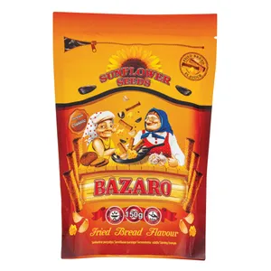 Saulėgrąžos BAZARO juodos KEPTA DUONA su česnako ir sūrio sk.prieskoniais 150g
