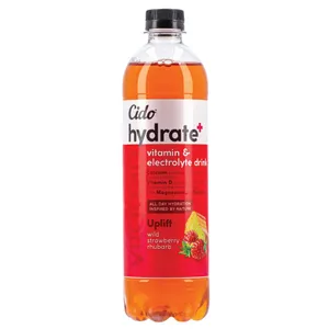 CIDO Hydrate+ Uplift Wild Strawberry - Rhubarb gėrimas 0,6L