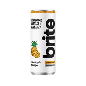 Natūralus energinis gėrimas BRITE Pineapple Mango 330ml