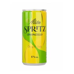 Gazuotas aromatizuotas vyno kokteilis ALITA Spritz Limoncello 0,2L 8%