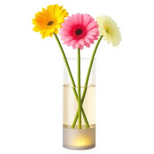 Stiklinė vaza su LED apšvietimu 10x27 cm