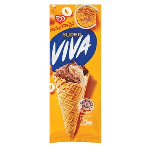 Valgomieji ledai su krembriulė skonio įdaru SUPER VIVA, 170 ml